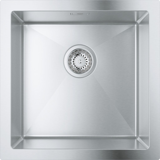 Grohe K700 diskbänk, 46,4x46,4 cm, rostfritt stål