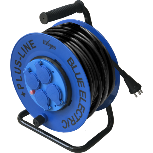 Blue Electric Plus-line kabeltromle, 40 m, blå billede