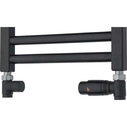 TVS ventilsæt med returtermostat lige, sort billede