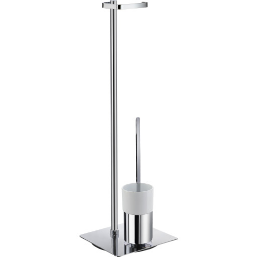 Smedbo toiletrulleholder med toiletbørste, krom billede