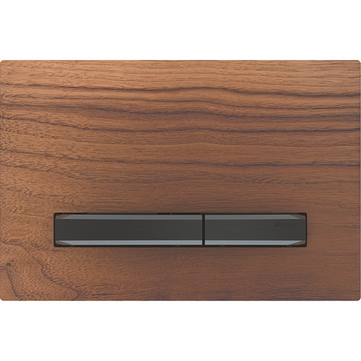 Geberit Sigma 50 Square betjeningsplade, nøddetræ/sort krom billede