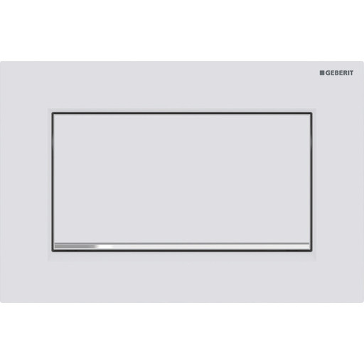 Geberit Sigma 10 Square betjeningsplade, mat hvid/krom billede