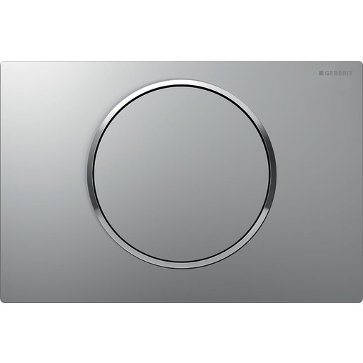 Geberit Sigma 10 Round betjeningsplade, mat krom/krom billede