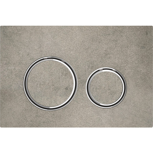 Geberit Sigma 50 Round betjeningsplade, betonlook/krom billede