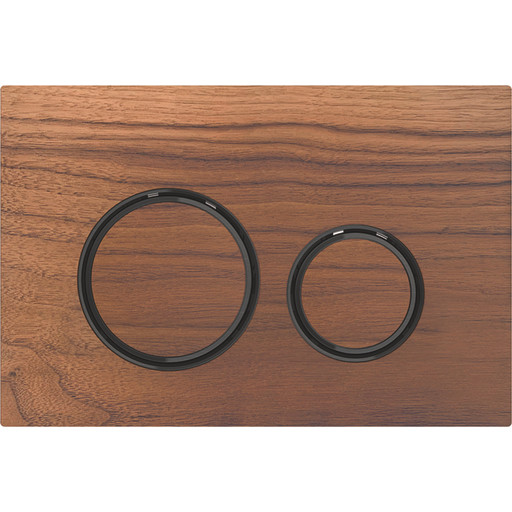 Geberit Sigma 50 Round betjeningsplade, nøddetræ/sort krom billede