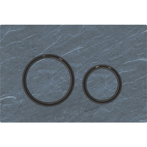 Geberit Sigma 50 Round betjeningsplade, skifer/sort krom billede