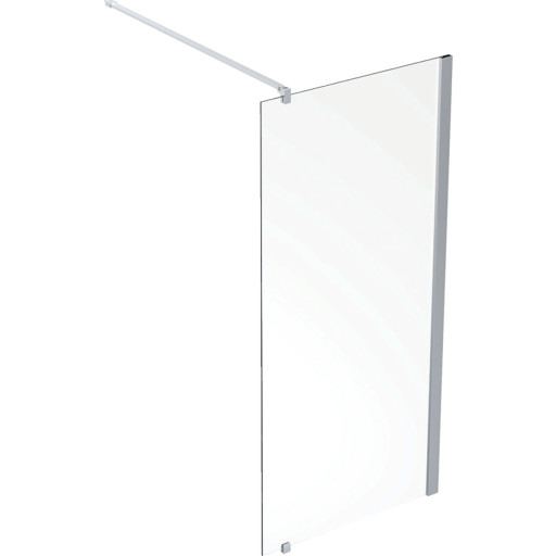 Contura Shower Space duschvägg, 59 cm, klart glas, aluminiumprofil