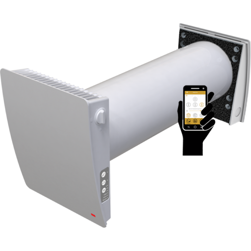 DUKA ONE S6 plus wifi varmegenvindingsaggregat Ø160MM. Alt-i-en-løsning inkl. styring, med nem tilslutning