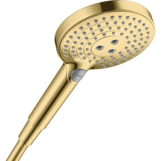 Hansgrohe Raindance Select S 120 håndbruser, vandbesparende, guld billede