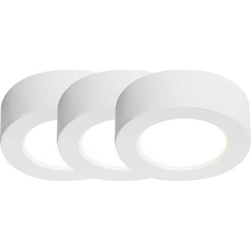 Nordlux Kitchenio ind-/påbygningsspot 2W LED 3000/4000K, 3-kit, hvid