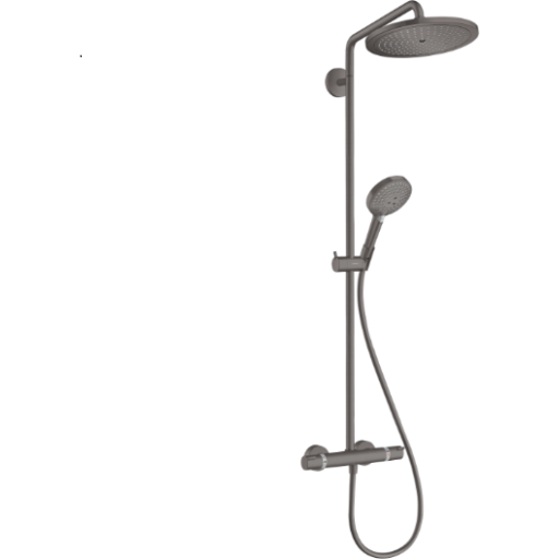 Hansgrohe Croma Select S 280 brusesæt, vandbesparende, børstet sort krom billede