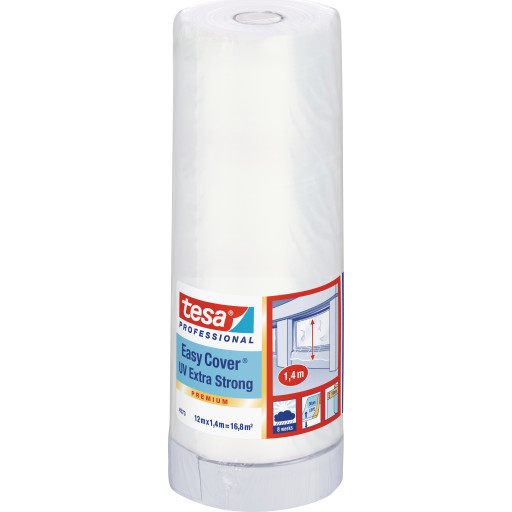Tesa Professional afdækningstape med plast, 1400 mm, 12 meter billede