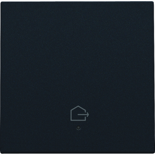 Nøkkel med LED, med "leave home" symbol, svart belagt Backuptype - El