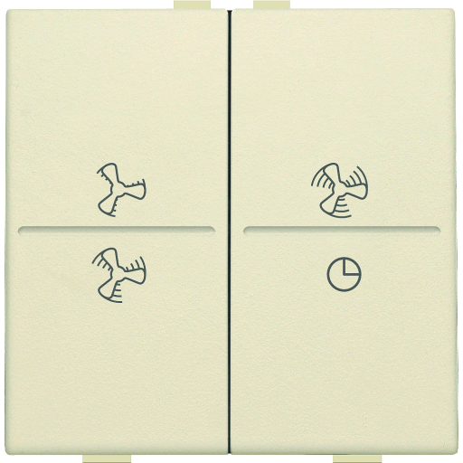 Billede af Tangent med ventilations-symboler til trådløst 4-tryk, cream