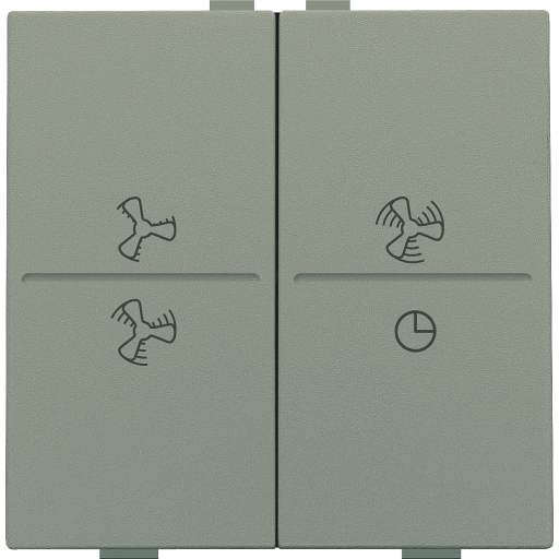 Billede af Tangent med ventilations-symboler til trådløst 4-tryk bronze