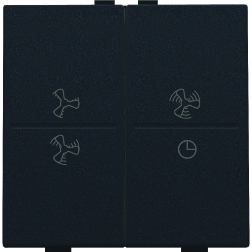 Billede af Tangent med ventilations-symboler til trådløst 4-tryk, black