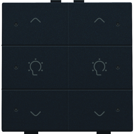 Billede af Dæmpertryk dobbelt m. LED, black coated, NHC