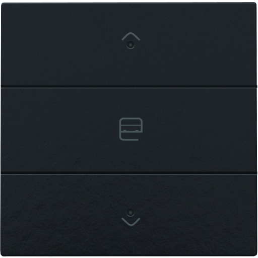 Motortryk enkelt med LED, Bakelite® piano black coated, NHC