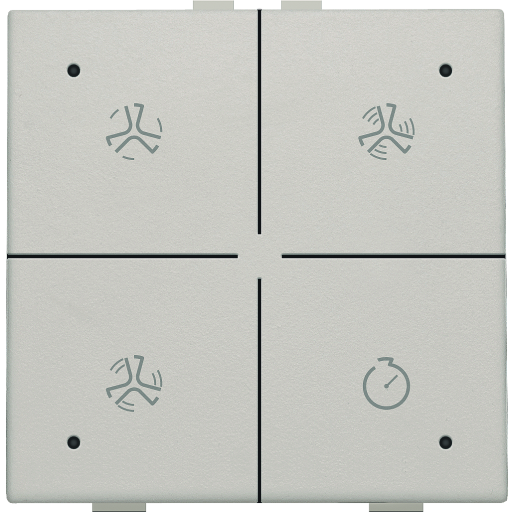 Billede af Ventilationstryk med LED, light grey, NHC