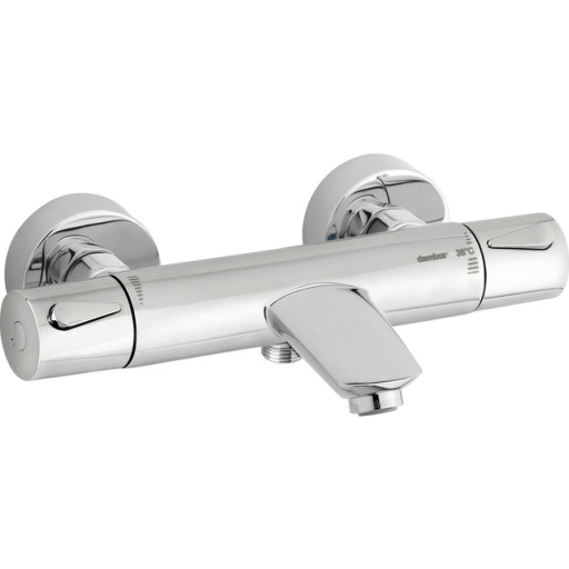 Silhouet kar/brus termostat krom. Inkl. rossetter