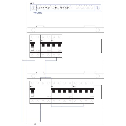 Færdigmonteret gruppetavle, LLK2.2H.2K.3L billede