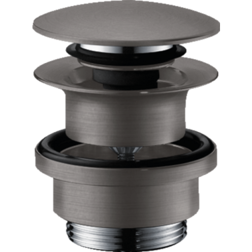 hansgrohe Push-Open bundventil 1 1/4´´, børstet sort krom