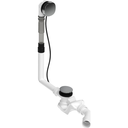 Duravit Universal Af/overløbsgarniture Krom, L=530, afløb i siden