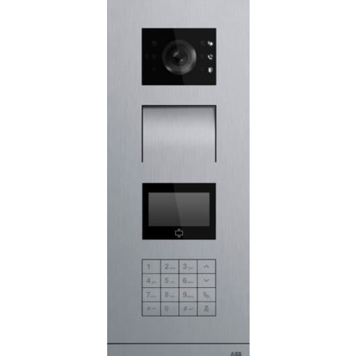 ABB-Welcome Komplett utendørs video dørstasjon, aluminium, 4 moduler M2138K-A Backuptype - El