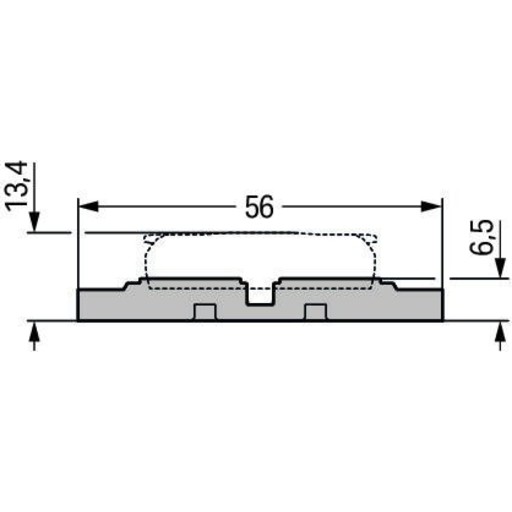 Billede af 5 stk Holder u/aflastning 1-vejs t/Inline samlemuffe, skruemont., grå