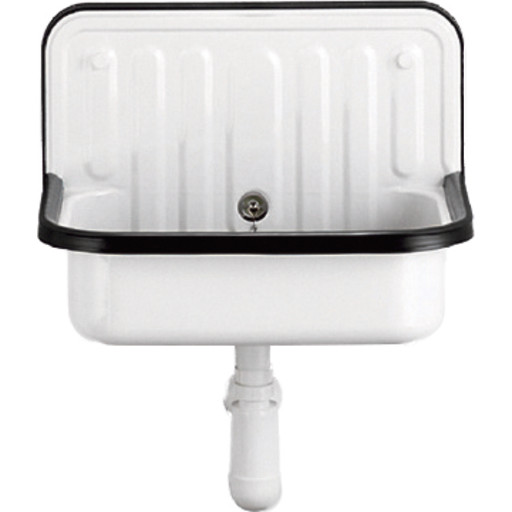 Alape AG510 udslagsvask, 51x33 cm, hvid/sort