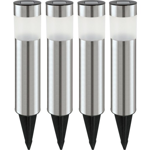Eglo solcell trädgårdslampa, rostfritt stål, 4 st.