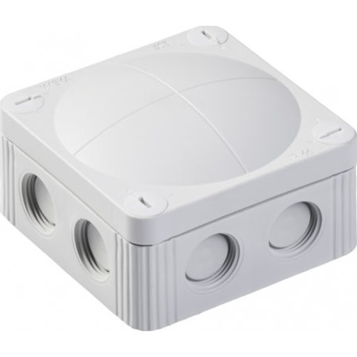 Wiska COMBI 308 membrandåse - 85x85x51, Grå, RAL 7035, IP66/IP67, 400 V, 8xM20
