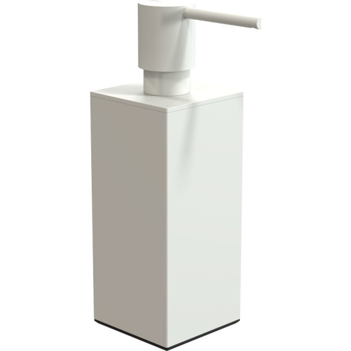 Frost Quadra såpedispenser 5, frittstående, matt hvit. 200 ml. Backuptype - VVS