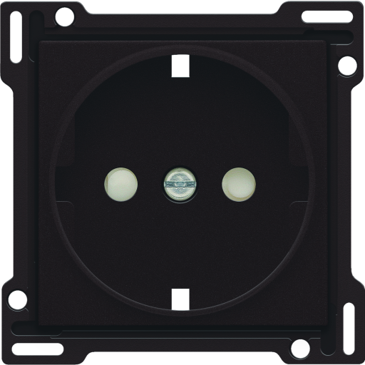 Billede af Afdækning til Schuko stikkontakt med pillesikring, dark brown