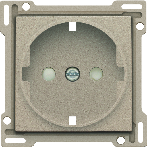 Billede af Afdækning til Schuko stikkontakt med pillesikring, champagne