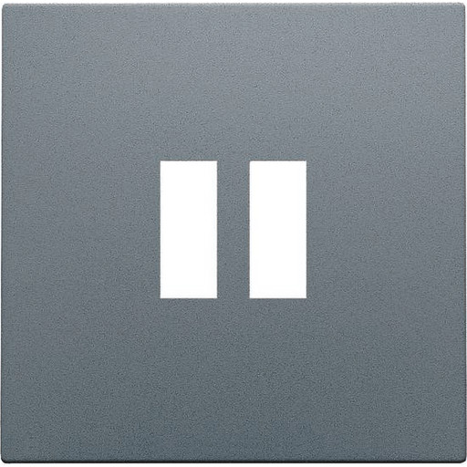 Afdækning til 2 x  USB-A-oplader, steel grey coated