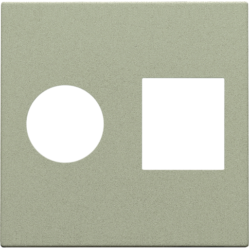 Billede af Afdækning til kombiudtag, 1 x koax + 1 x RJ45, champagne coated