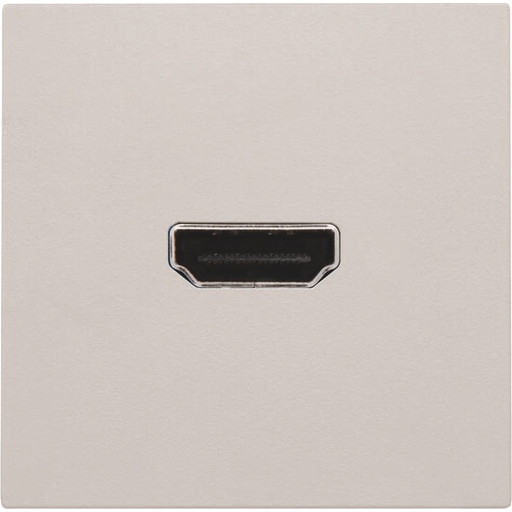 Billede af HDMI udtag med HDMI connector for stikmontering, light grey