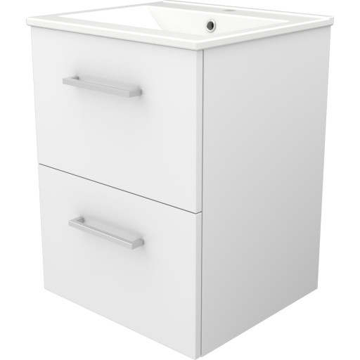 Sanibell Basicline møbelsæt med håndvask. 51x46cm hvid højglans