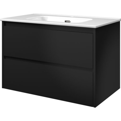 Sanibell Proline møbelsæt med håndvask. 80x46cm matsort