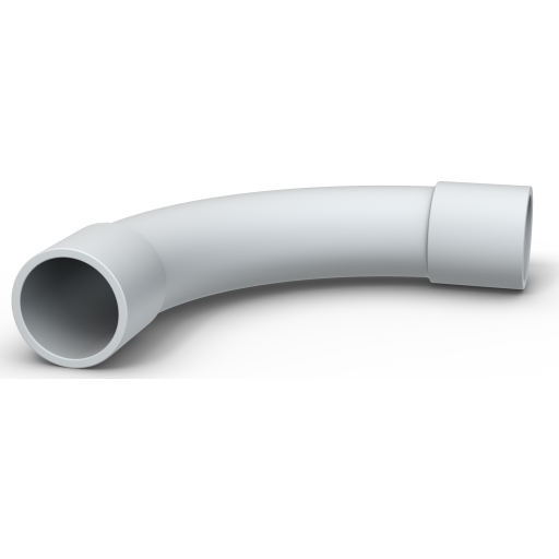 PLASTBØJNING 50MM HF HVID