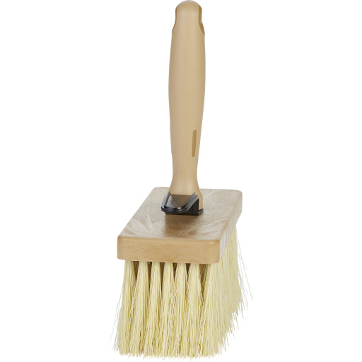 Vikan Syre/kalkbørste med skaft og spandeophæng, 200 mm, Stiv, Brun