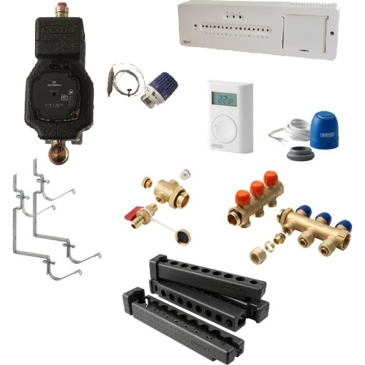 Wavin AHC 9000 komplet gulvvarmestyring trådløs inkl. pumpe - 9 kredse