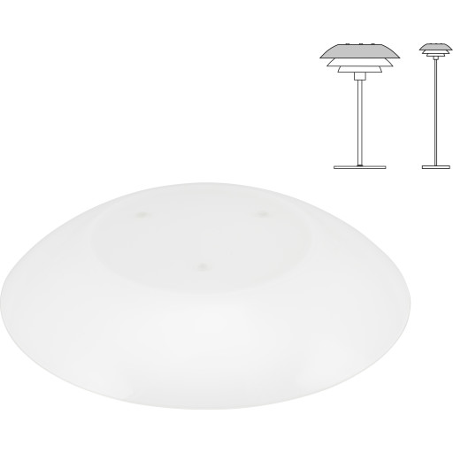 Dyberg Larsen reserveglas til DL31 bord- & gulvlampe, øverste skærm