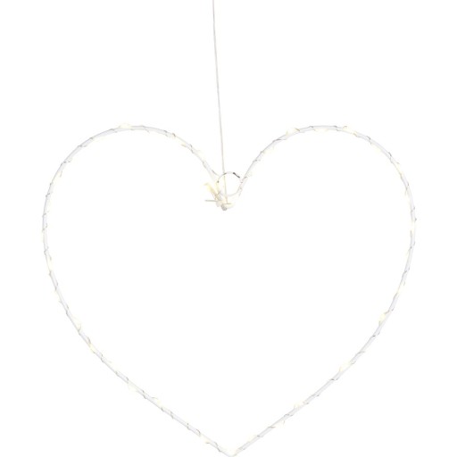 2 stk Sirius Liva hjerte med lys, 80 lys, hvid
