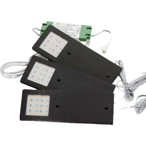 Loevschall Stella møbelspot 3-kit, 4W LED, sort Lamper &amp; el > Lamper &amp; spotter