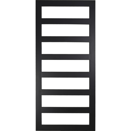 Kriss Sigma håndklædetørrer, vand, 60x132 cm, matt sort billede