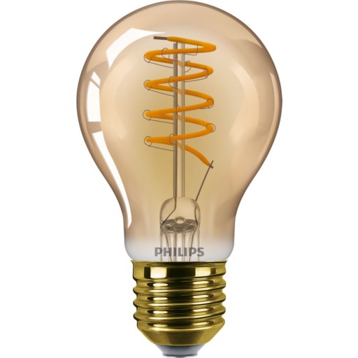 Billede af 10 stk Master Value LED Standard Dæmpbar 4W E27 A60 Guld Spiral 250lm
