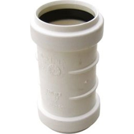 Wavin Wafix dobbeltmuffe, Ø50mm, plast, hvid