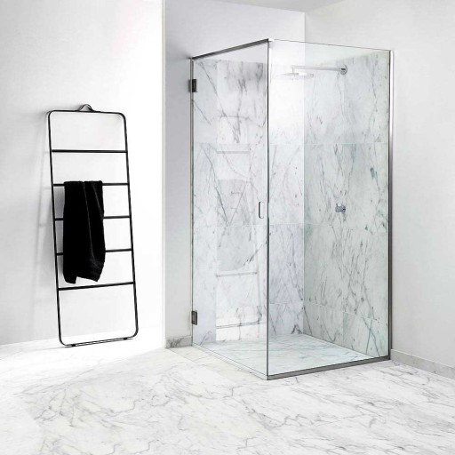 Unidrain GlassLine Brusedør, Transparent, 1000 mm